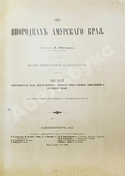 Антикварная книга Шренк, Л.И. Об инородцах Амурского края — Шренк Леопольд Иванович, 1883-1903 дополнительное фото 13