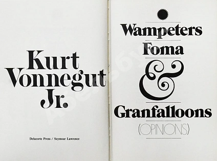 Антикварная книга Vonnegut, K. Wampeters, foma & granfalloons. Первое издание — , 1974 дополнительное фото 3