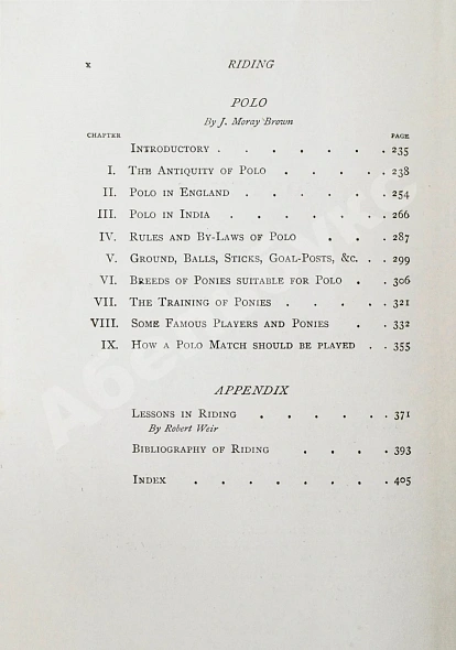 Антикварная книга Weir, R., Moray Brown, J. Riding. Polo. Вейр, Р., Морей Браун, Дж. Верховая езда. Поло — Вейр Роберт, 1891 дополнительное фото 11