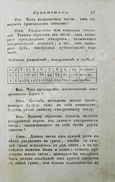 Антикварная книга Меморский, М.Ф. Краткая арифметика, служащая к легчайшему обучению малолетнего юношества, в вопросах и ответах состоящая — Меморский Михаил Фёдорович, 1820 дополнительное фото 7