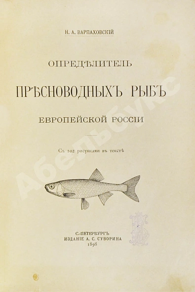 Антикварная книга Варпаховский, Н.А. Определитель пресноводных рыб Европейской России — , 1898 дополнительное фото 2