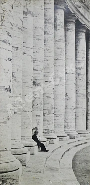 Комовский, А.Г. Крупноформатная фотография «Колоннада храма Святого Петра в Риме»