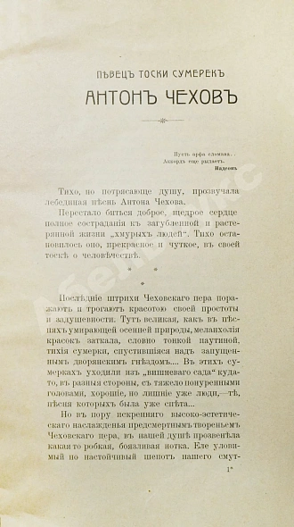 Антикварная книга Ростовцев, А. Певец тоски сумерек Антон Чехов — Ростовцев Андрей, 1904 дополнительное фото 5