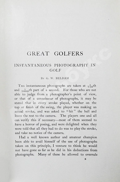 Антикварная книга Beldam, G. Great golfers. Their Methods at a Glance. Белдам, Дж. Великие игроки в гольф. Разбор их приёмов — Beldam George, 1904 дополнительное фото 5