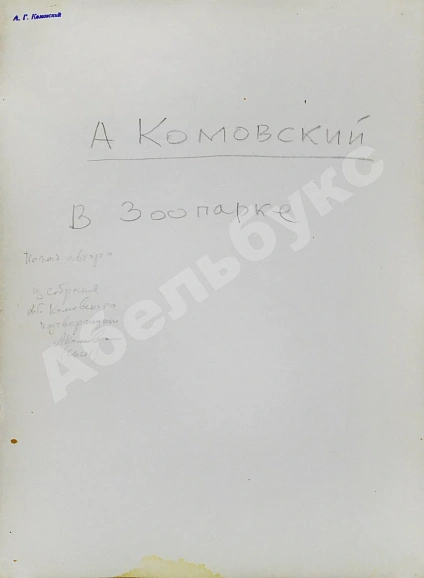 Комовский, А.Г. Крупноформатная фотография «В зоопарке» дополнительное фото 2
