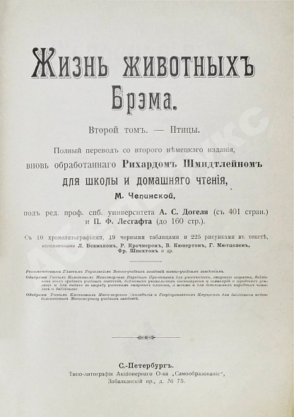Антикварная книга Брэм, А. Жизнь животных Брэма — , 1902-1909 дополнительное фото 18