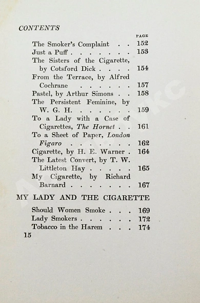 Антикварная книга Bain, J. Jr. Cigarettes in fact and fancy — , 1906 дополнительное фото 13