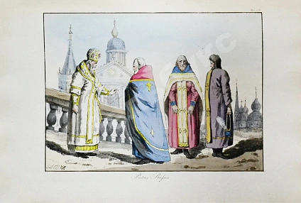 Антикварная книга Houbigant, A.G. Moeurs et costumes des Russes, Représentes en 50 planches coloriées, exécutées en litographie — Убиган Арман Густав, 1817 дополнительное фото 9