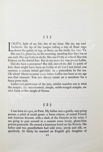 Антикварная книга Nabokov, V. Lolita — Набоков Владимир Владимирович, 1958 дополнительное фото 6