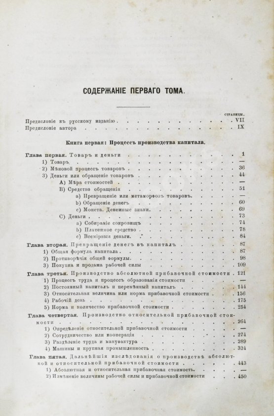 Первое/Прижизненное издание Маркс, К. Капитал. Критика политической экономии. Первое русское издание