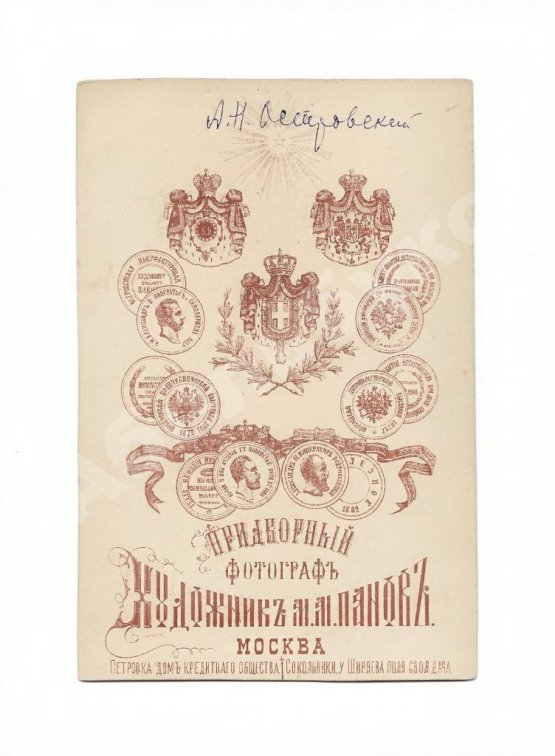 Кабинетная фотография драматурга Александра Николаевича Островского