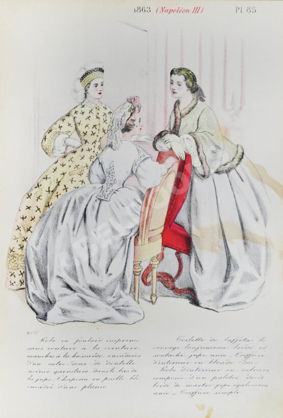 Антикварная книга Мода. Костюм, платье, шляпы, причёска и туалетные принадлежности на протяжении сорока лет с 1830 по 1870 годы