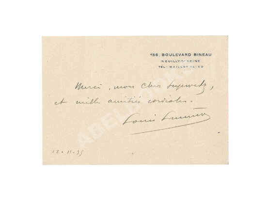 Луи Люмьер [автограф]