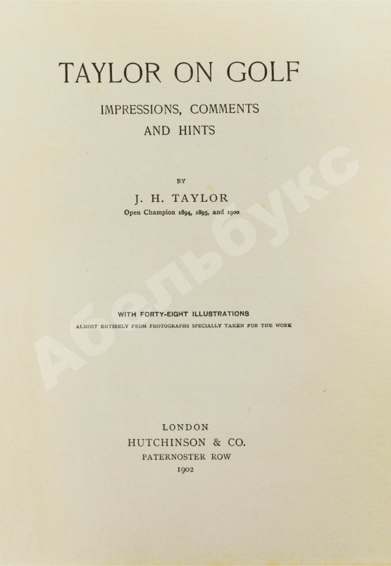 Антикварная книга Тейлор, Д.Г. Тейлор о гольфе