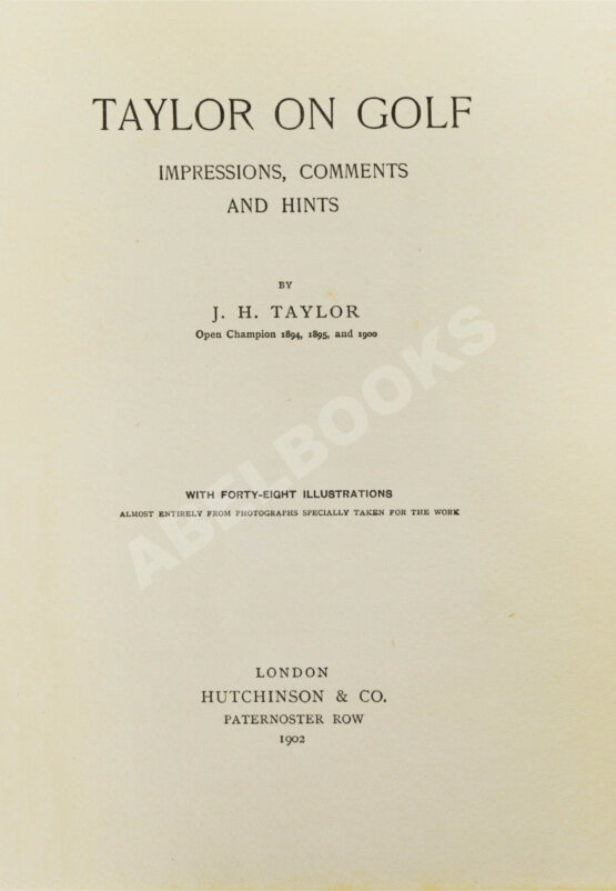 Антикварная книга Тейлор, Д.Г. Тейлор о гольфе