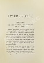 Тейлор, Д.Г. Тейлор о гольфе