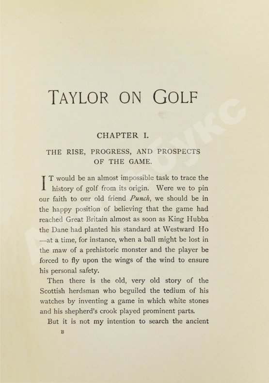 Антикварная книга Тейлор, Д.Г. Тейлор о гольфе