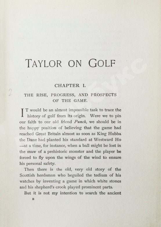 Антикварная книга Taylor on golf. Impressions, comments and hints. Тейлор, Д.Г. Тейлор о гольфе