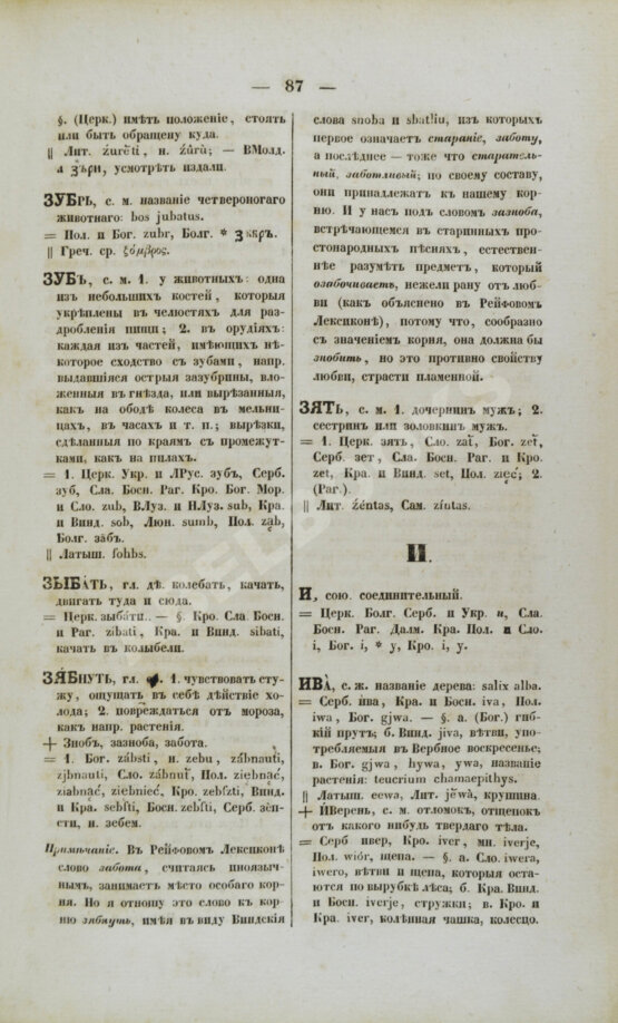Антикварная книга Корнеслов русского языка, сравненного со всеми главнейшими славянскими наречиями и с двадцатью четырьмя иностранными языками