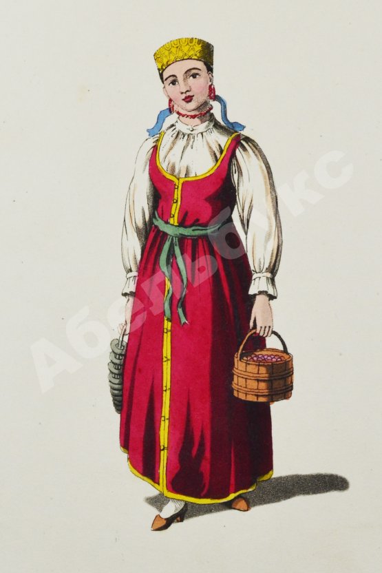 Антикварная книга Александер, У. Художественное воспроизведение костюмов и обычаев народов Российской Империи