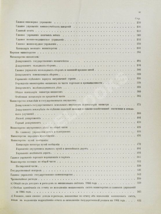 Антикварная книга Отчёт Государственного контроля по исполнению государственной росписи и финансовых смет за 1904 год