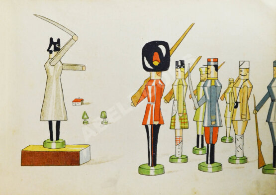 Антикварная книга Война деревянных солдатиков.