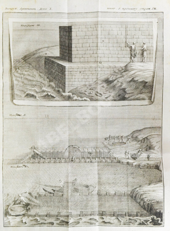 Антикварная книга Марка Витрувия Поллиона об архитектуре