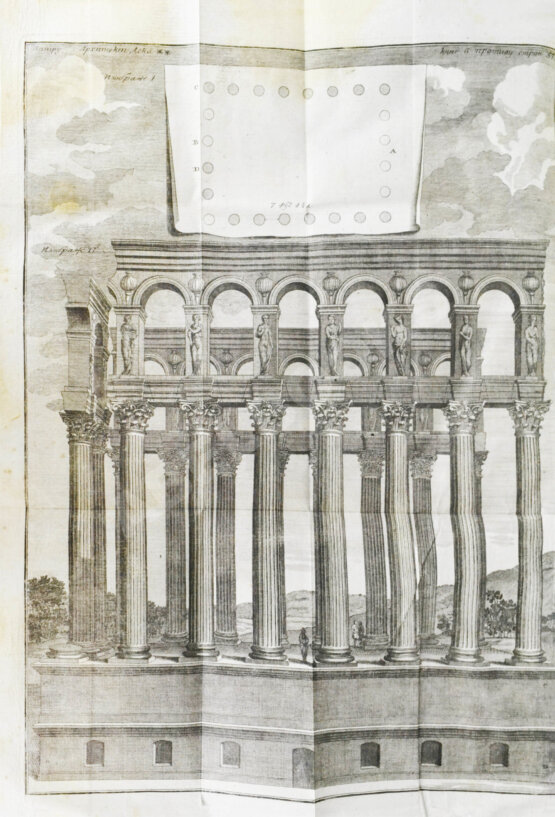 Антикварная книга Марка Витрувия Поллиона об архитектуре