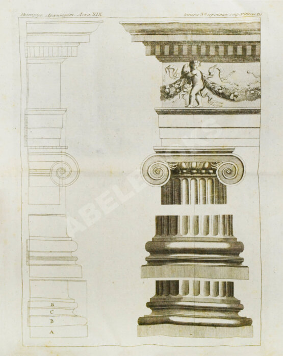 Антикварная книга Марка Витрувия Поллиона об архитектуре
