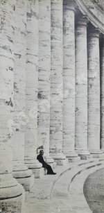 Комовский, А.Г. Крупноформатная фотография «Колоннада храма Святого Петра в Риме»