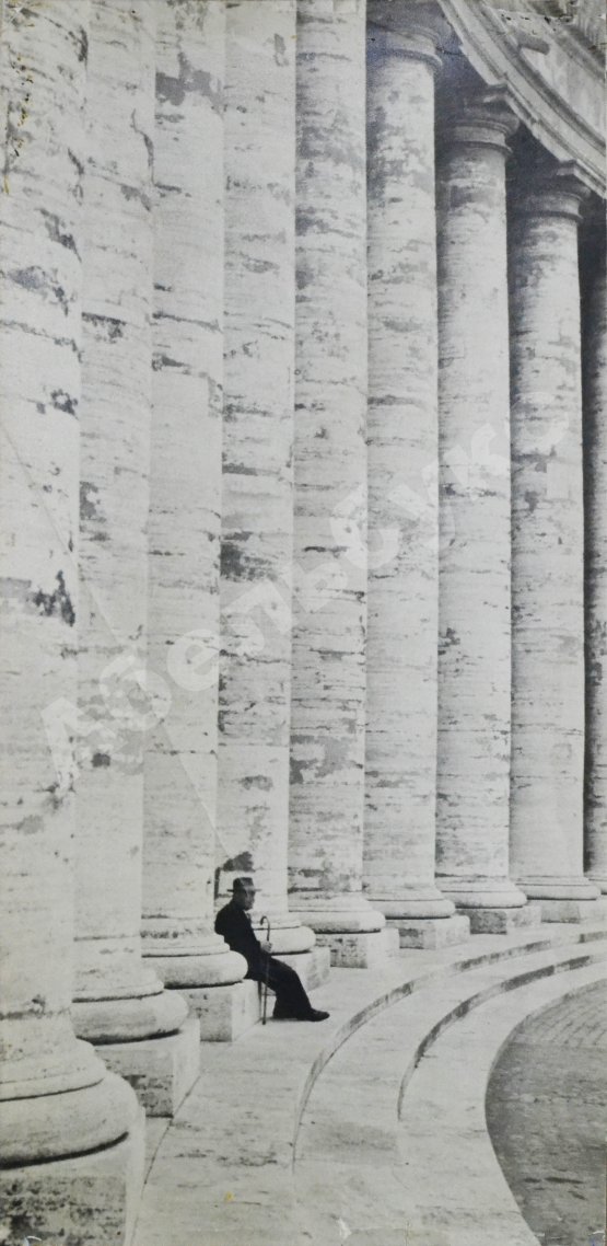 Комовский, А.Г. Крупноформатная фотография «Колоннада храма Святого Петра в Риме»