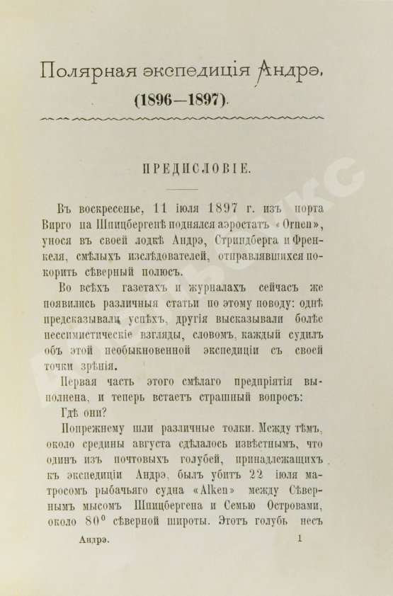 Антикварная книга Андре, С. К Северному полюсу на аэростате