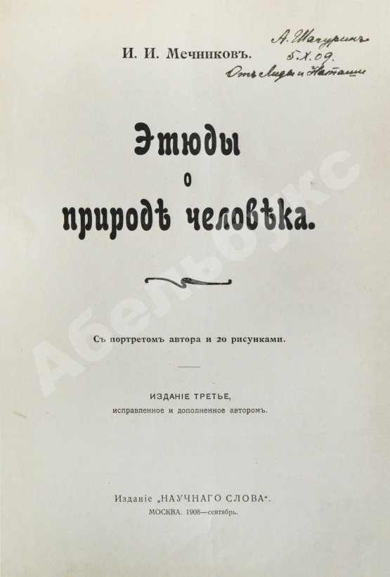 Антикварная книга Конволют из двух книг Ильи Мечникова