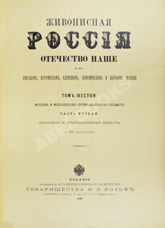 Антикварная книга Москва и Московская промышленная область. Живописная Россия Антикварная книга Москва и Московская промышленная область. Живописная Россия
