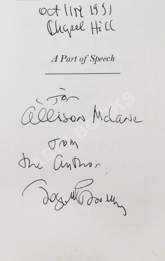 Антикварная книга Бродский, И.А. [автограф] Brodsky, J. A part of speech