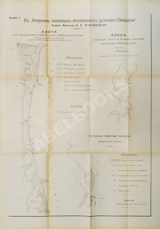 Антикварная книга Тульчинский, К.Н. Очерки полезных ископаемых русского Сахалина