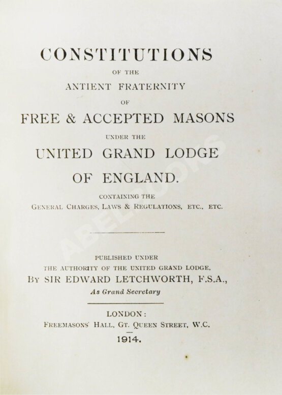 Антикварная книга Constitutions of the Antient Fraternity of Free and Accepted Masons