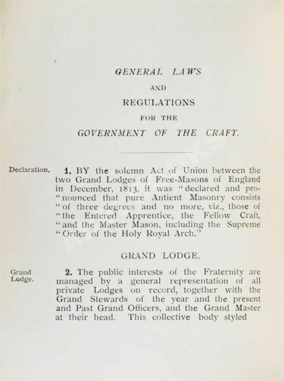 Антикварная книга Constitutions of the Antient Fraternity of Free and Accepted Masons