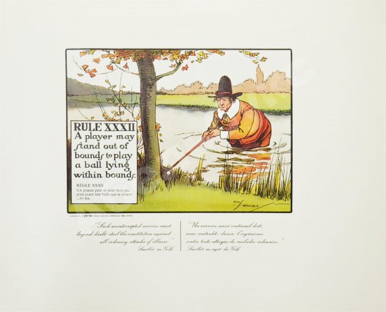 Антикварная книга Кромби, Ч. Правила игры в гольф