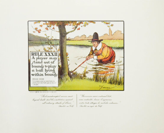 Антикварная книга Кромби, Ч. Правила игры в гольф