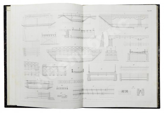 Антикварная книга Беккер, М. Строительство мостов в полном объёме. Атлас чертежей