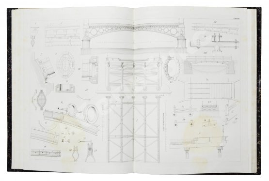 Антикварная книга Беккер, М. Строительство мостов в полном объёме. Атлас чертежей