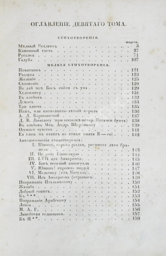 Первое/Прижизненное издание Пушкин, А.С. Сочинения Александра Пушкина. Первое полное собрание сочинений Пушкина
