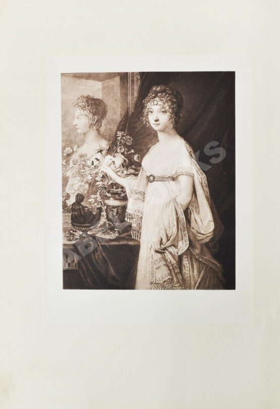 Антикварная книга Русская женщина в гравюрах и литографиях: выставка портретов