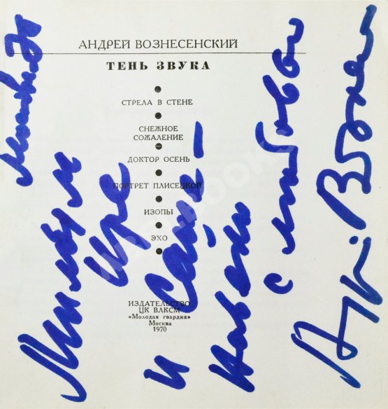 Антикварная книга Вознесенский, А.А. [автограф] Тень звука