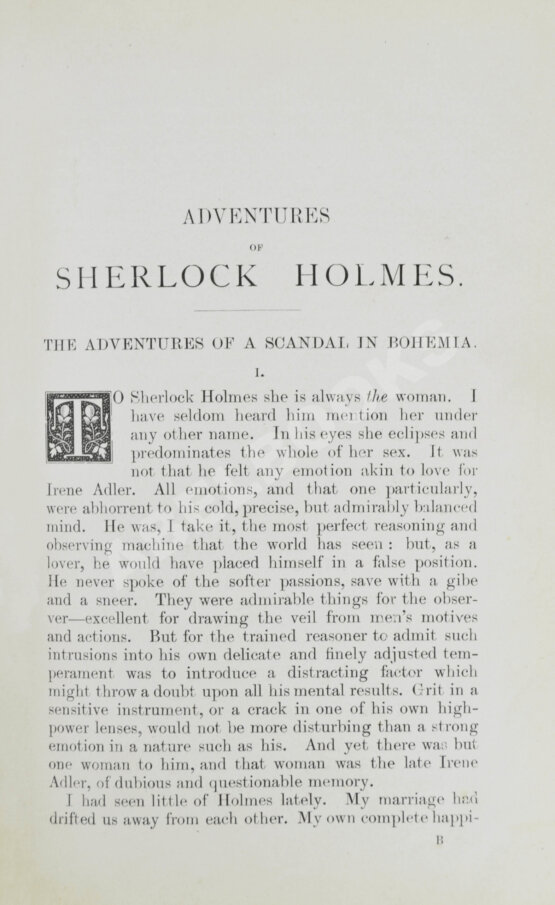 Первое/Прижизненное издание Conan Doyle, A. The Adventures of Sherlock Holmes by A. Conan Doyle