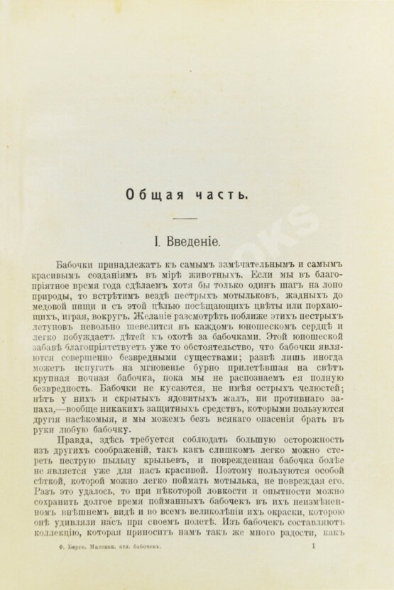Берге, Ф. Маленький атлас бабочек для начинающих собирателей