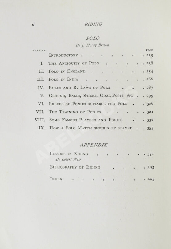 Антикварная книга Вейр, Р., Морей Браун, Дж. Верховая езда. Поло