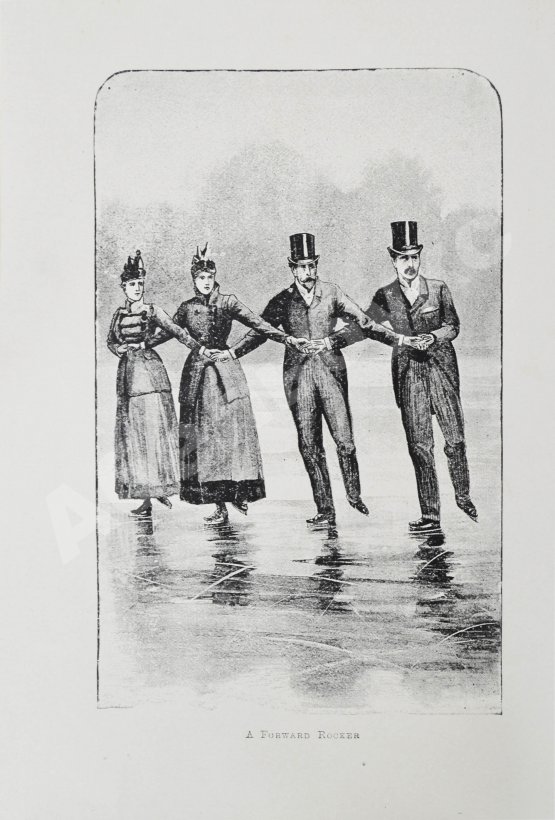 Антикварная книга Коньки. Фигурное катание. Кёрлинг. Тобогган. Буерный спорт. Бенди