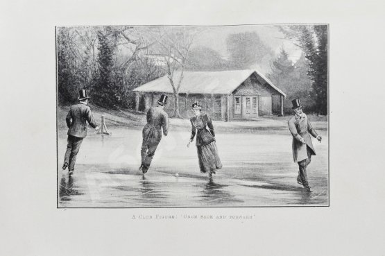 Антикварная книга Коньки. Фигурное катание. Кёрлинг. Тобогган. Буерный спорт. Бенди